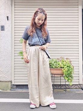 「アイテム（ヘアゴム）」を使った、安中亜美さん（レディース・149cm・20代）の夏コーディネート
