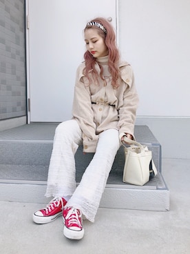 安中亜美さん（レディース・149cm）の春コーディネート