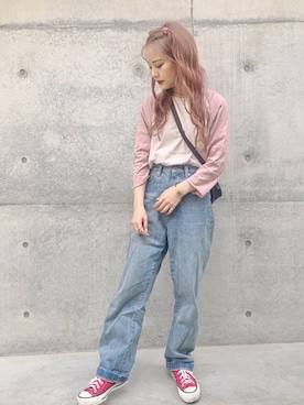 安中亜美さん（レディース・149cm）の春コーディネート