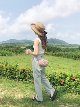 「chapter world（チャプターワールド）のアイテム（シューズ）」を使った、安中亜美さん（レディース・149cm）の夏コーディネート