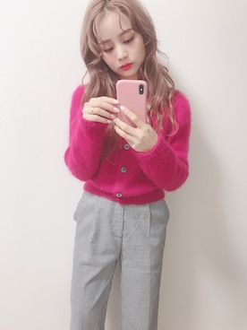 「flower（フラワー）のアイテム（パンツ）」を使った、安中亜美さん（レディース・149cm）の冬コーディネート