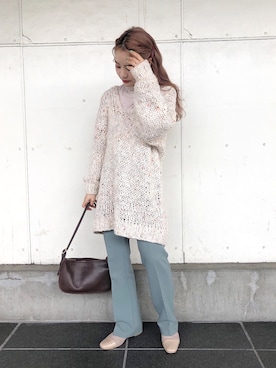 「Esime（エシミー）のアイテム」を使った、安中亜美さん（レディース・149cm）の冬コーディネート