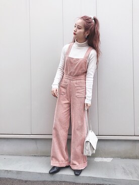 Slobe Iena スローブイエナ のオールインワン サロペット ピンク系 を使った人気ファッションコーディネート Wear