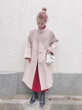 安中亜美さん（レディース・149cm）の冬コーディネート