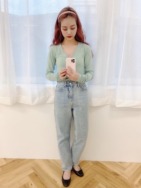 安中亜美さん（レディース・149cm）の春コーディネート