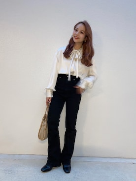 安中亜美さん(レディース・149cm)の秋コーディネート