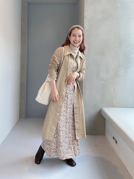 「PUBLUX（パブリュクス）のアイテム（シューズ）」を使った、安中亜美さん（レディース・149cm）の秋コーディネート