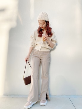 安中亜美さん（レディース・149cm）の秋コーディネート