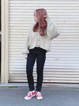 安中亜美さん(レディース・149cm)の秋コーディネート