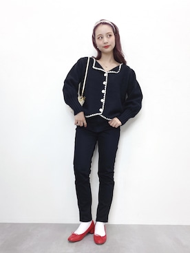 安中亜美さん(レディース・149cm)の秋コーディネート