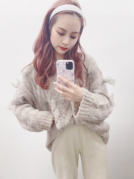 安中亜美さん（レディース・149cm）の冬コーディネート