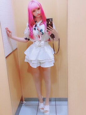 「キュロット」｜「アイテム（その他）」を使った、MiRichan_43歳さん（レディース・148cm）の夏コーディネート