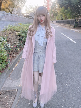 SNIDELのアイテムを使った「チュールコート」の人気ファッション  