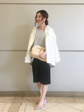 「Noble（ノーブル）のアイテム（Tシャツ/カットソー）」を使った、noble_mihoさん（レディース・153cm）の春コーディネート