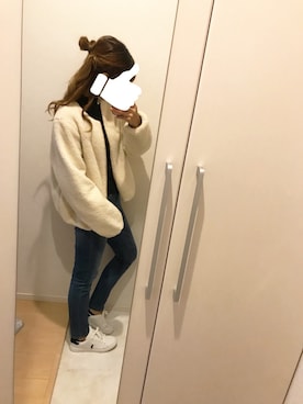 「ハーフアップ」｜「アイテム（その他）」を使った、あーりさん（レディース・153cm）の秋コーディネート