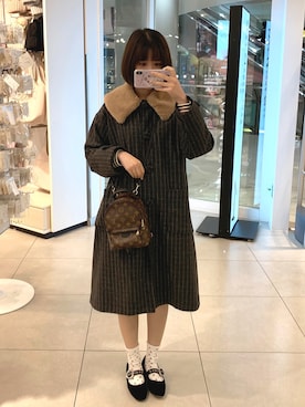 「LouisVuitton」｜「アイテム（ピーコート）」を使った、Aimeさん（レディース・160cm）の秋コーディネート