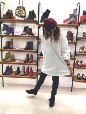 「COMME CA ISM（コムサイズム）のアイテム（帽子）」を使った、WAORientalTRaffic幕張さん（レディース・166cm）の秋コーディネート