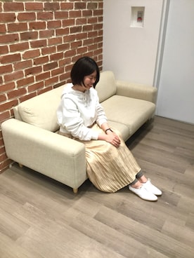 「アイテム（レギンス/スパッツ、ベージュ系）」を使った、WAORientalTRaffic幕張さん（レディース・166cm）の春コーディネート