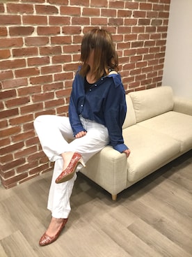 「アイテム（パンプス、オレンジ系）」を使った、WAORientalTRaffic幕張さん（レディース・166cm）の春コーディネート