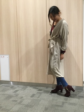 「オリエンタルトラフィック」｜「アイテム（ブーティ）」を使った、WAORientalTRaffic幕張さん（レディース・166cm）の秋コーディネート