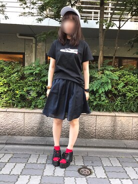 「MINIMUM（ミニマム）のアイテム（スカート）」を使った、Oさん（レディース・166cm）の夏コーディネート
