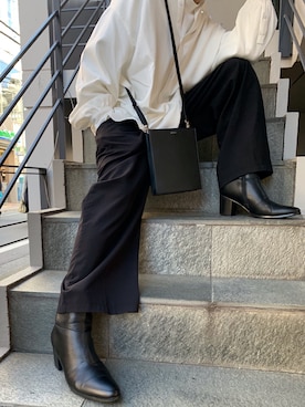 「endevice（エンデヴァイス）のアイテム（シューズ）」を使った、チュッパチャプスさん（メンズ・177cm）の秋コーディネート