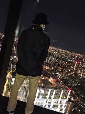 「CHAPS（チャップス）のアイテム（ナイロンジャケット）」を使った、いとう しゅんすけさん（メンズ・173cm）の春コーディネート
