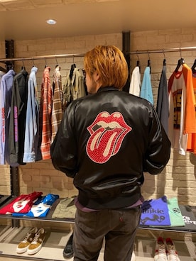 「HYSTERIC GLAMOUR（ヒステリックグラマー）のアイテム（スカジャン）」を使った、OHTAKIさん（メンズ・170cm）の秋コーディネート