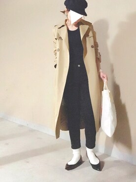 「春コート」｜karachanさん（レディース・159cm）の春コーディネート