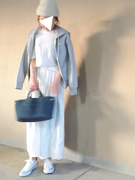 「B:MING by BEAMS（ビーミングバイビームス）の【InRed6月号掲載】【VERY5月号掲載】ビーミング by ビームス / ギャザーマキシスカート 16SS（スカート）」を使った、karachanさん（レディース・159cm）の春コーディネート