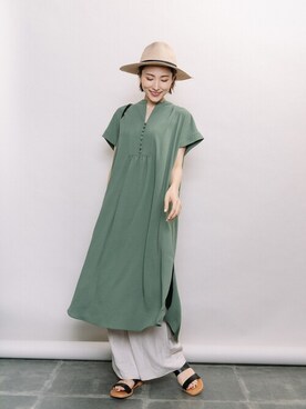 「ELVENCE DEUX（エルベンスドゥ）のアイテム（ワンピース/ドレス）」を使った、ELVENCE DEUXさん（レディース・162cm）の夏コーディネート