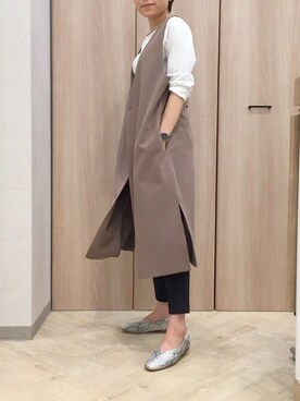 「ELVENCE DEUX（エルベンスドゥ）のアイテム（その他アウター）」を使った、ELVENCE DEUXさん（レディース・160cm）の秋コーディネート