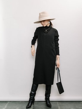 「ELVENCE DEUX（エルベンスドゥ）のアイテム（ワンピース/ドレス）」を使った、ELVENCE DEUXさん（レディース・160cm）の秋コーディネート
