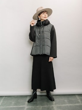 「ELVENCE DEUX（エルベンスドゥ）のアイテム（ジャケット/アウター）」を使った、ELVENCE DEUXさん（レディース・160cm）の秋コーディネート