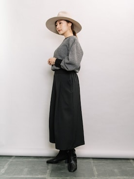 「ELVENCE DEUX（エルベンスドゥ）のアイテム（パンツ）」を使った、ELVENCE DEUXさん（レディース・160cm）の秋コーディネート