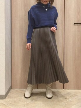 「ELVENCE DEUX（エルベンスドゥ）のアイテム（ブーツ）」を使った、ELVENCE DEUXさん（レディース・150cm）の秋コーディネート