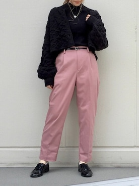 「ELVENCE DEUX（エルベンスドゥ）のアイテム（パンツ）」を使った、ELVENCE DEUXさん（レディース・155cm）の秋コーディネート