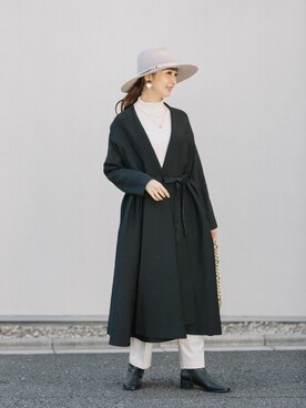 「コーディガン」｜「アイテム（その他アウター）」を使った、ELVENCE DEUXさん（レディース・160cm）の秋コーディネート