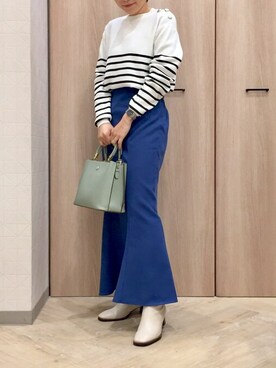 「ELVENCE DEUX（エルベンスドゥ）のアイテム（ブーツ）」を使った、ELVENCE DEUXさん（レディース・160cm）の冬コーディネート