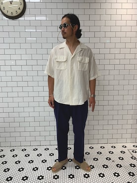 「Hender Scheme（エンダースキーマ）のアイテム（財布/小物）」を使った、たうけんさん（メンズ・177cm）の春コーディネート