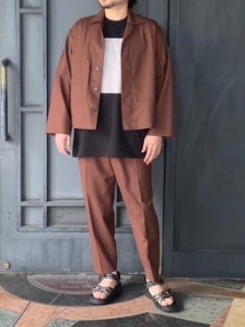 「SET UP」｜「アイテム（サンダル）」を使った、nakajimanobuakiさん（メンズ・174cm）の春コーディネート