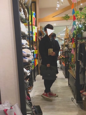 「armaniexchange」｜「アイテム（チェスターコート）」を使った、Sota Yoshidaさん（メンズ・170cm）の冬コーディネート