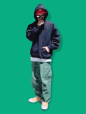 「チャックテイラー」｜「アイテム（その他）」を使った、91さん（メンズ・173cm）の春コーディネート