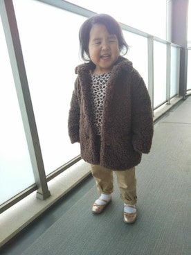「ZARA KIDSのアイテム（その他アウター）」を使った、hinano*さん（キッズ・90cm）の冬コーディネート