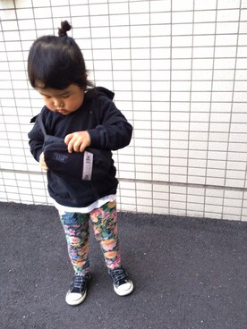 「RADCHAP（ラッドチャップ）のアイテム（バッグ）」を使った、hinano*さん（キッズ・90cm）の春コーディネート