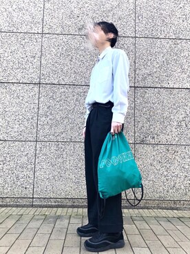 「Gosha Rubchinskiy（ゴーシャラブチンスキー）のアイテム（バッグ）」を使った、Dehi さん（メンズ・166cm）の春コーディネート