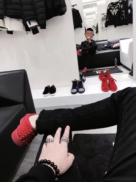 「CLOT（クロット）のアイテム（スラックス）」を使った、阿帆FAnnnnnさん（メンズ・172cm）の春コーディネート