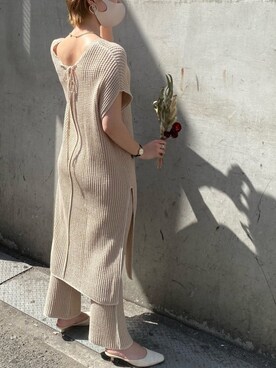 「SET UP」｜「アイテム（その他シューズ）」を使った、あすぺこさん（レディース・160cm）の春コーディネート
