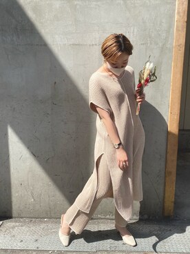「SET UP」｜「アイテム（その他シューズ）」を使った、あすぺこさん（レディース・160cm）の春コーディネート