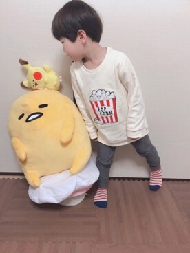 「アイテム（その他ベビー用品）」を使った、ほっちゃんさん（キッズ・90cm）の冬コーディネート